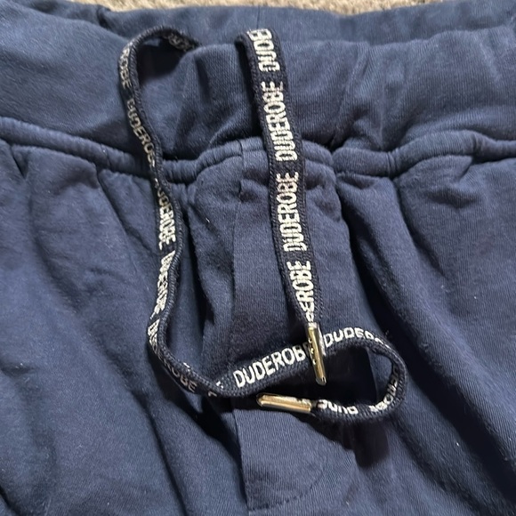 DudeRobe Blue Terry cloth lined loungepants Size S/M ** very warm